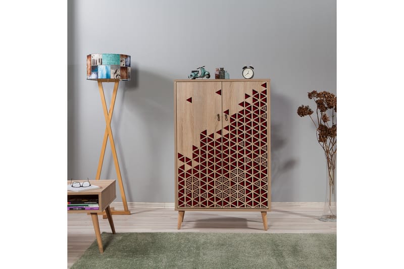 Brokind Oppbevaringsskap 80 cm - Brun/Rød - Oppbevaring - Skap - Oppbevaringsskap