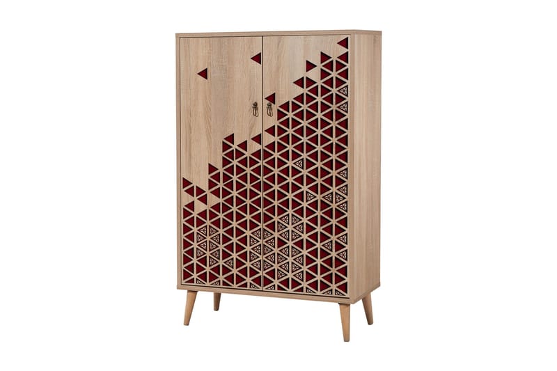 Brokind Oppbevaringsskap 80 cm - Brun/Rød - Oppbevaring - Skap - Oppbevaringsskap