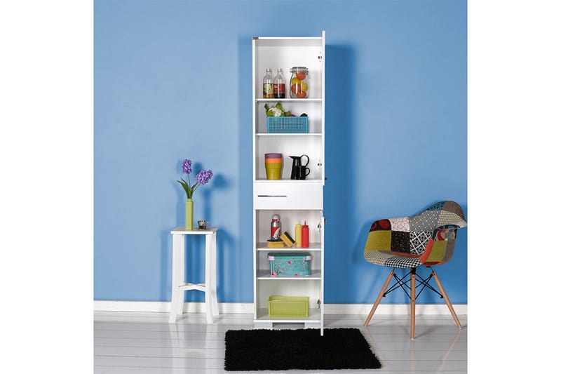 Byrå Vit högglans - Oppbevaring - Skap - Oppbevaringsskap