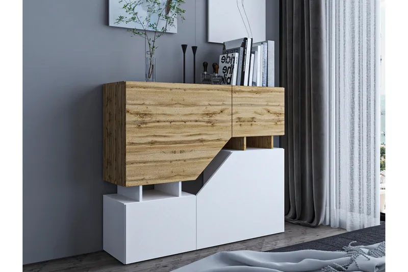 Carbost Highboard NO_BRAND White - Oppbevaring - Skap - Oppbevaringsskap