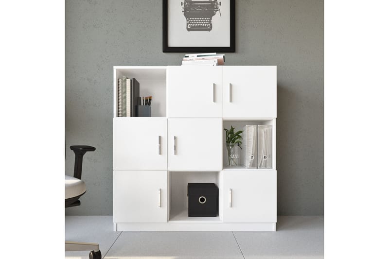 Celtigar Highboard 38x120 cm - Hvit - Oppbevaring - Skap - Oppbevaringsskap