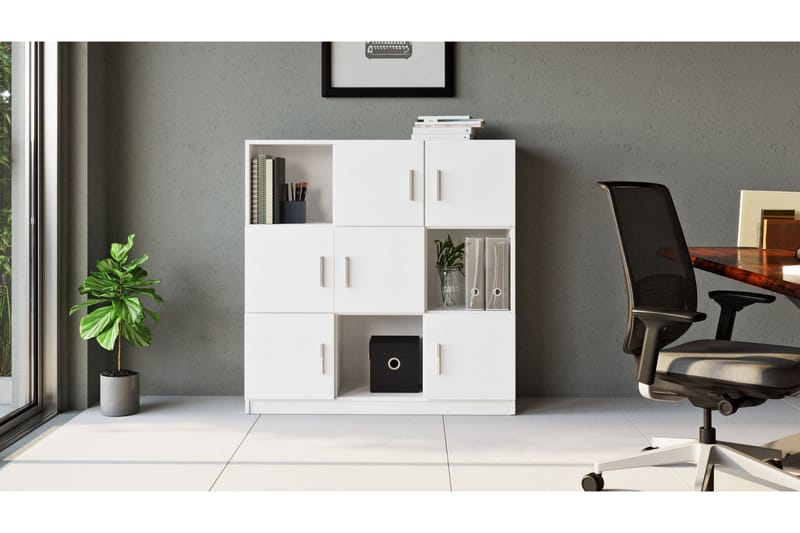 Celtigar Highboard 38x120 cm - Hvit - Oppbevaring - Skap - Oppbevaringsskap