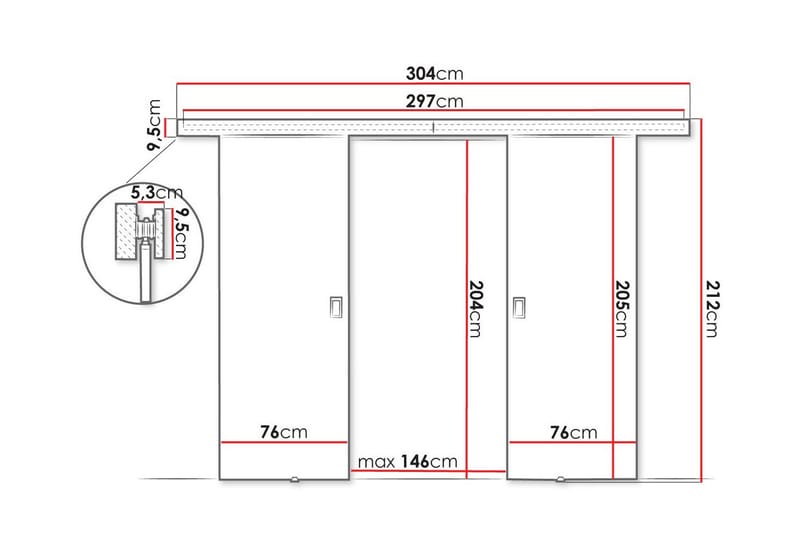 Clonmore Highboard - Brun - Oppbevaring - Skap - Oppbevaringsskap