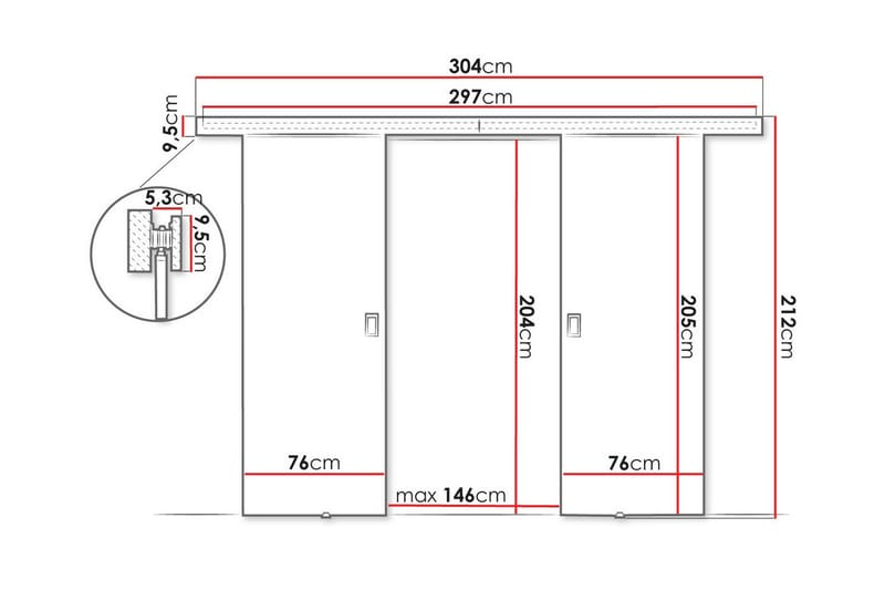 Clonmore Highboard - Brun - Oppbevaring - Skap - Oppbevaringsskap