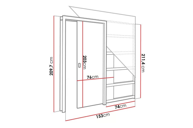 Clonmore Highboard - Brun - Oppbevaring - Skap - Oppbevaringsskap