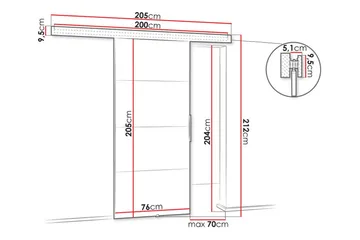 Clonmore Highboard Dark brown - Hus & oppussing - Bygg - Dører & Porter - Skyvedører