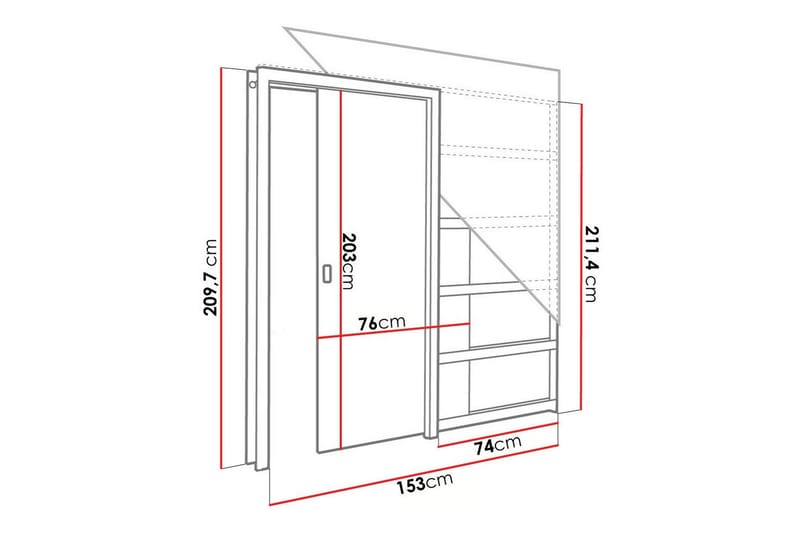 Clonmore Highboard - Mørkebrun - Oppbevaring - Skap - Oppbevaringsskap