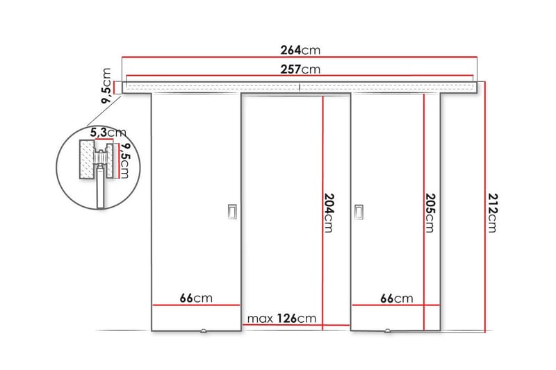 Clonmore Highboard - Svart - Oppbevaring - Skap - Oppbevaringsskap