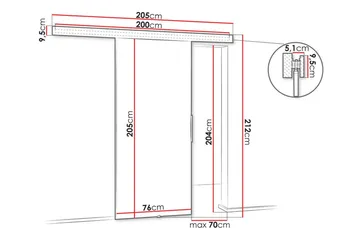 Clonmore Highboard White - Hus & oppussing - Bygg - Dører & Porter - Skyvedører