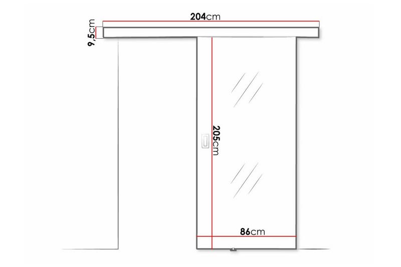 Clonmore Skyvedør - Svart - Hus & oppussing - Bygg - Dører & Porter - Skyvedører