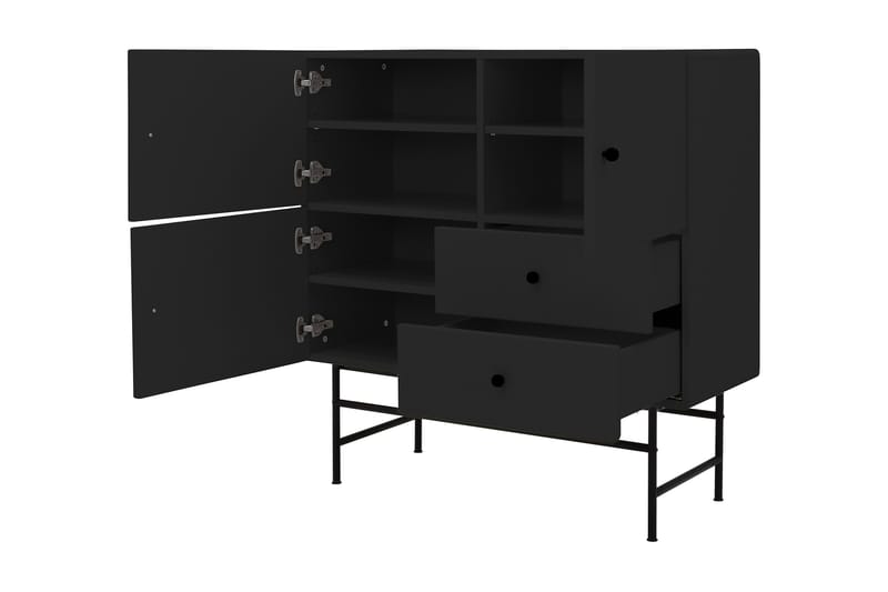 Cocktail Skapkommode 106 cm - Svart - Oppbevaring - Skap - Oppbevaringsskap
