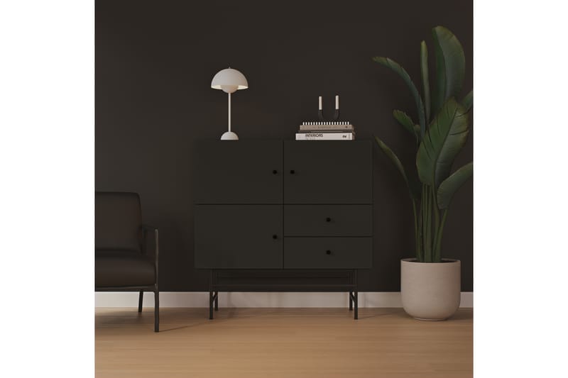 Cocktail Skapkommode 106 cm - Svart - Oppbevaring - Skap - Oppbevaringsskap
