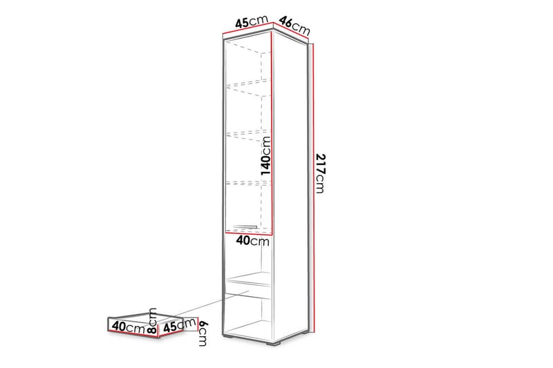 Concept Pro oppbevaringsskap 45x46x217 cm - Oppbevaring - Skap - Oppbevaringsskap
