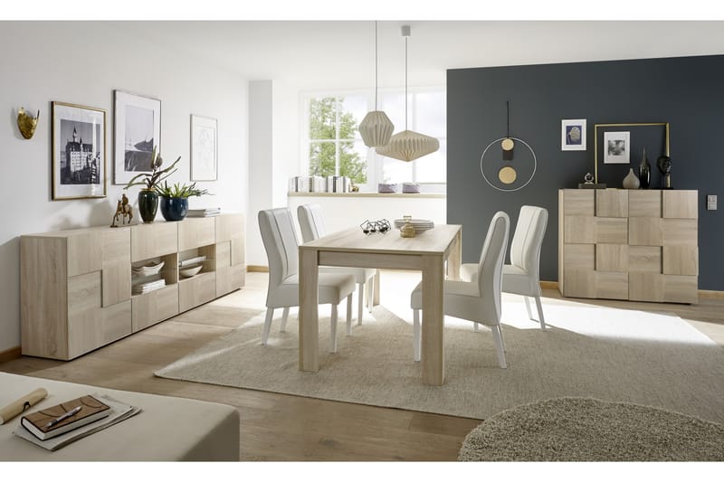 Dama Highboard 111 cm - Samoa Eik - Oppbevaring - Skap - Oppbevaringsskap