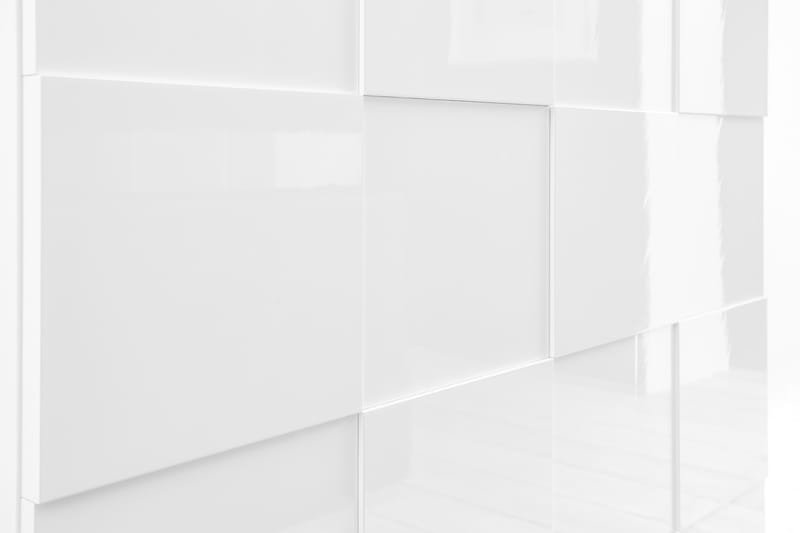 Dama Highboard 121 cm - Hvit Høyglanslakk - Oppbevaring - Skap - Oppbevaringsskap