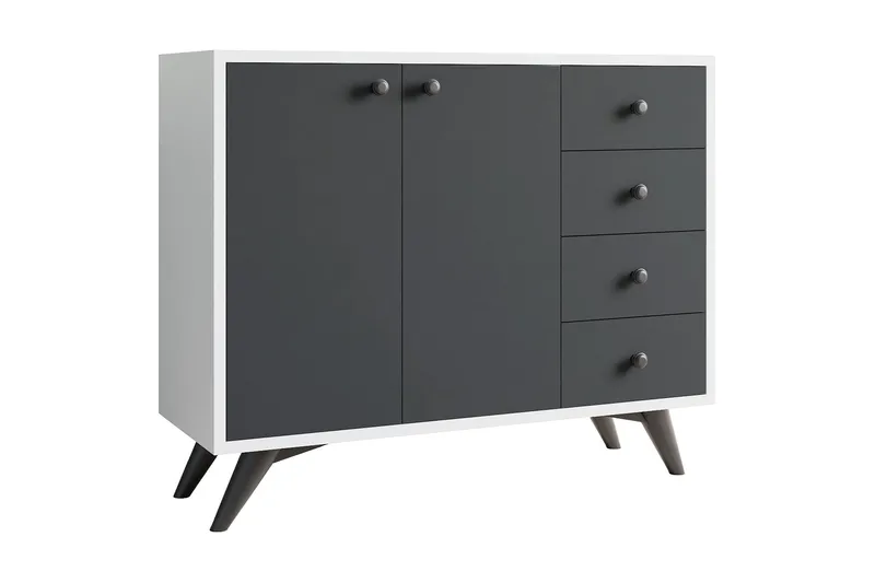 Desgrar Oppbevaringsskap 100x82 cm, Hvit