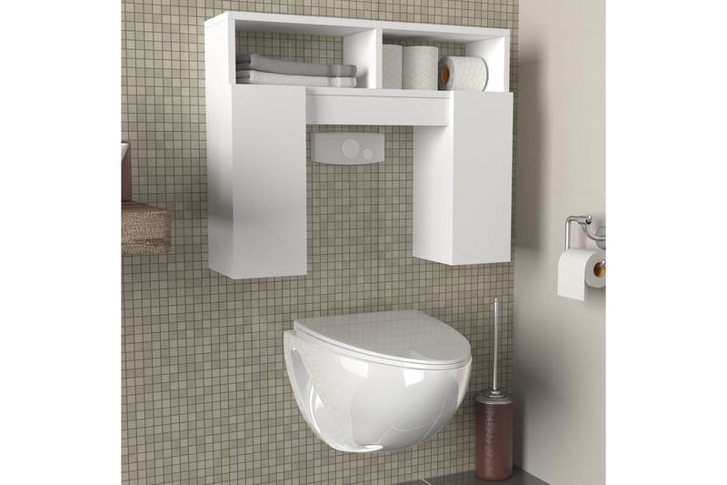 Dobles Baderomsskap 76 cm, Hvit