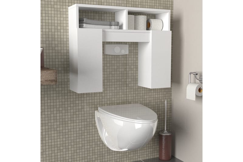 Dobles Baderomsskap 76 cm, Hvit