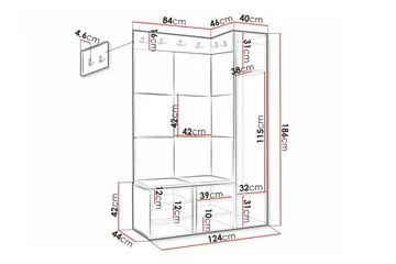 Dunvegan Highboard Black - Oppbevaring - Skap - Oppbevaringsskap