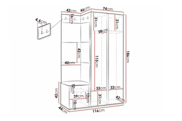 Dunvegan Highboard Black - Oppbevaring - Skap - Oppbevaringsskap