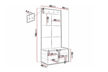 Dunvegan Highboard Black - Oppbevaring - Skap - Oppbevaringsskap