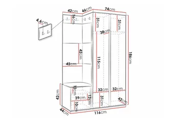 Dunvegan Highboard Black - Oppbevaring - Skap - Oppbevaringsskap