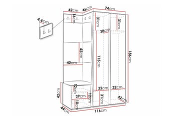 Dunvegan Highboard Black - Oppbevaring - Skap - Oppbevaringsskap