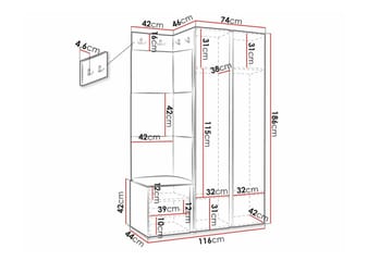 Dunvegan Highboard Black - Oppbevaring - Skap - Oppbevaringsskap