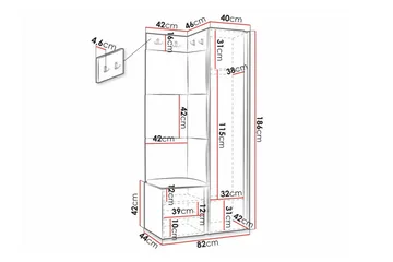 Dunvegan Highboard Black - Oppbevaring - Skap - Oppbevaringsskap