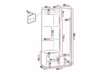 Dunvegan Highboard Black - Oppbevaring - Skap - Oppbevaringsskap