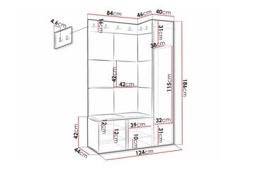 Dunvegan Highboard Black - Oppbevaring - Skap - Oppbevaringsskap