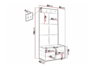 Dunvegan Highboard Black - Oppbevaring - Skap - Oppbevaringsskap