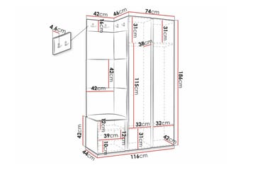 Dunvegan Highboard Black - Oppbevaring - Skap - Oppbevaringsskap