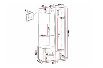 Dunvegan Highboard Black - Oppbevaring - Skap - Oppbevaringsskap