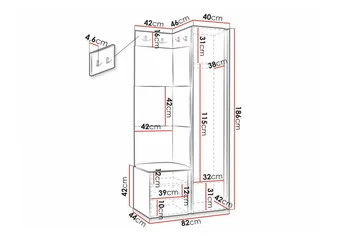 Dunvegan Highboard Black - Oppbevaring - Skap - Oppbevaringsskap