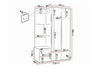 Dunvegan Highboard Black - Oppbevaring - Skap - Oppbevaringsskap