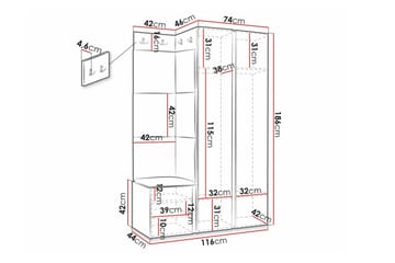 Dunvegan Highboard Black - Oppbevaring - Skap - Oppbevaringsskap