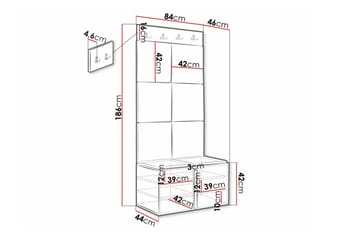 Dunvegan Highboard Black - Oppbevaring - Skap - Oppbevaringsskap