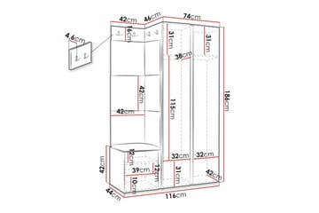 Dunvegan Highboard Black - Oppbevaring - Skap - Oppbevaringsskap