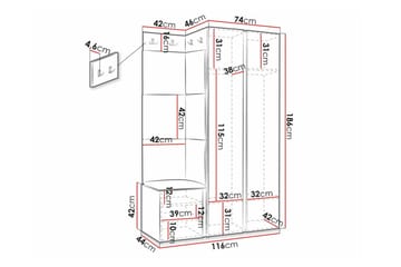 Dunvegan Highboard Black - Oppbevaring - Skap - Oppbevaringsskap