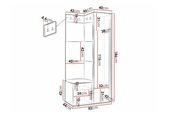 Dunvegan Highboard Black - Oppbevaring - Skap - Oppbevaringsskap
