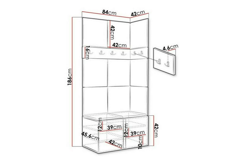 Dunvegan Highboard Brown - Oppbevaring - Skap - Oppbevaringsskap