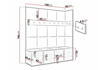 Dunvegan Highboard - Brun - Oppbevaring - Skap - Oppbevaringsskap