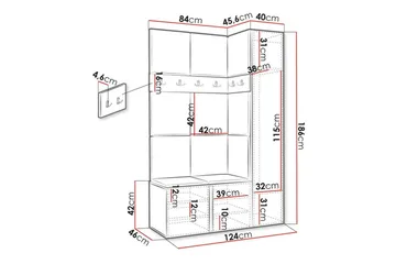 Dunvegan Highboard - Brun - Oppbevaring - Skap - Oppbevaringsskap
