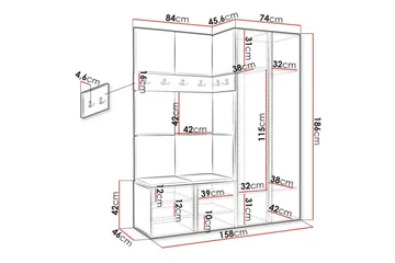 Dunvegan Highboard - Brun - Oppbevaring - Skap - Oppbevaringsskap
