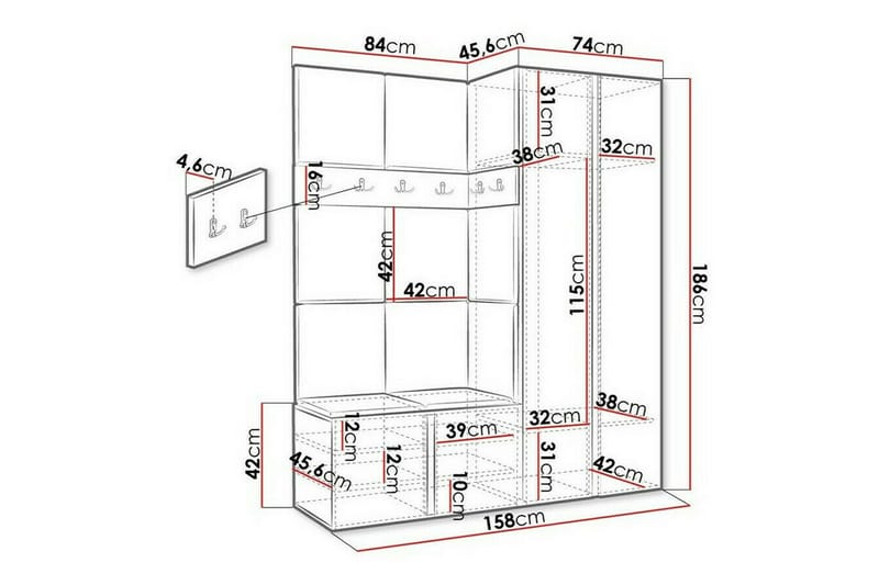 Dunvegan Highboard - Brun - Oppbevaring - Skap - Oppbevaringsskap