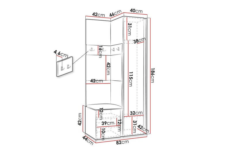 Dunvegan Highboard - Brun - Oppbevaring - Skap - Oppbevaringsskap