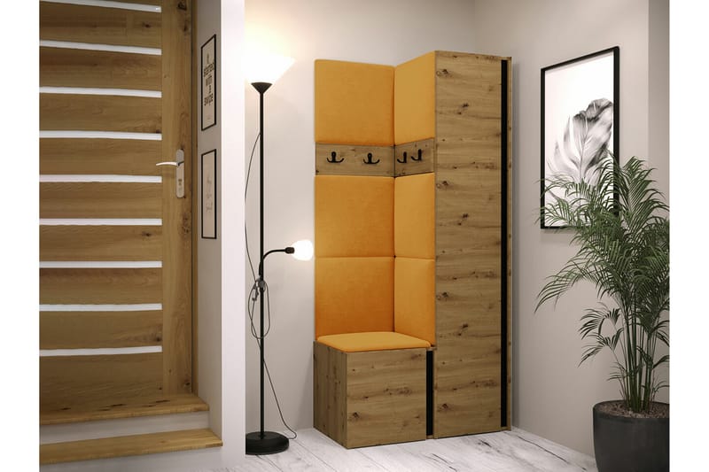 Dunvegan Highboard - Brun/Gul - Oppbevaring - Skap - Oppbevaringsskap