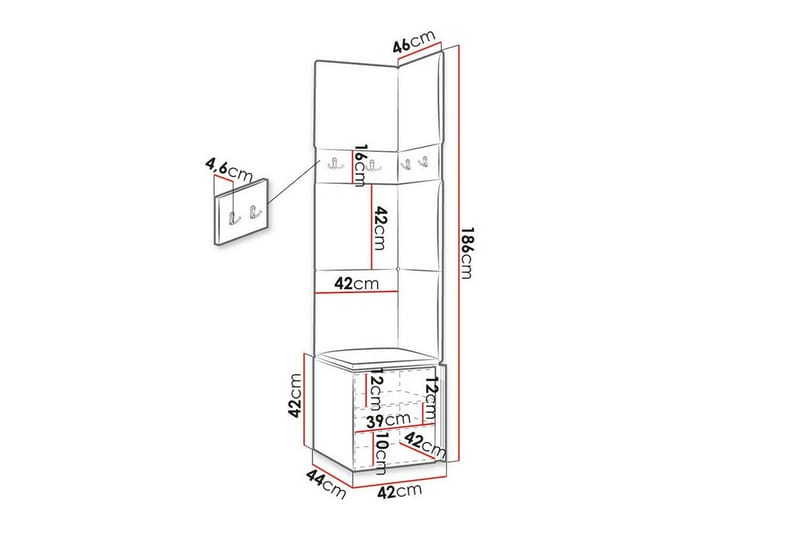 Dunvegan Highboard Graphite - Oppbevaring - Skap - Oppbevaringsskap