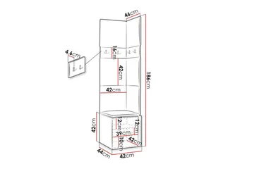 Dunvegan Highboard Graphite - Oppbevaring - Skap - Oppbevaringsskap